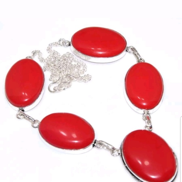 Handcrafted Red Coral Necklace - Picture 1 of 3